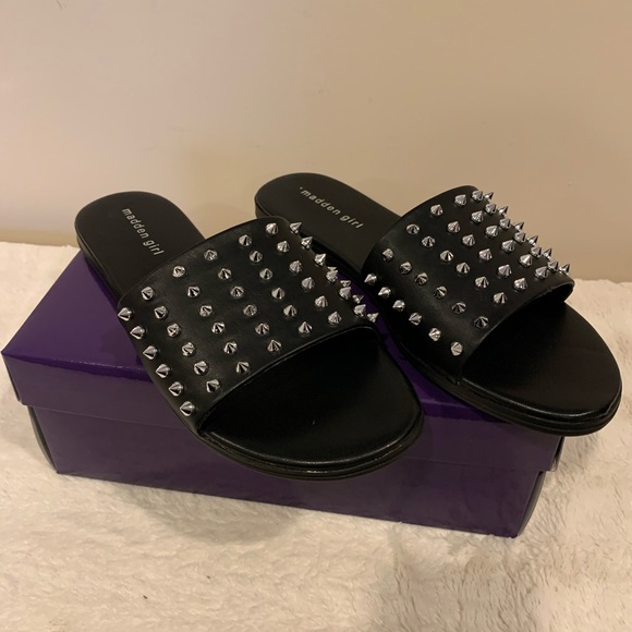 madden girl studded slides